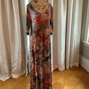 Soft Surroundings Vibrant Floral Maxi Dress